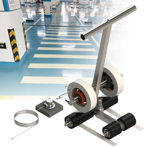 Manual Tape Applicator for Floor Marking, Hand-Push with Circle Drawing Kit, Ideal for Sports Court and Spray Painting Projects