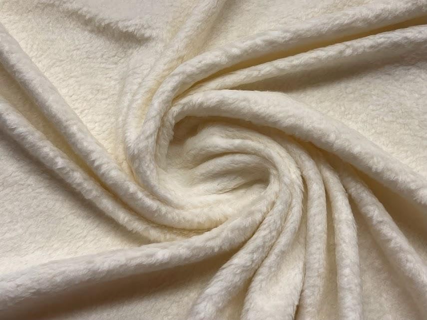 Faux Fur Lining Fabric Material Cream 10MTR