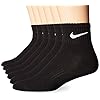 Nike Calcetines acolchados de rendimiento para hombre (6 pares), negro/blanco, talla L, Blanco