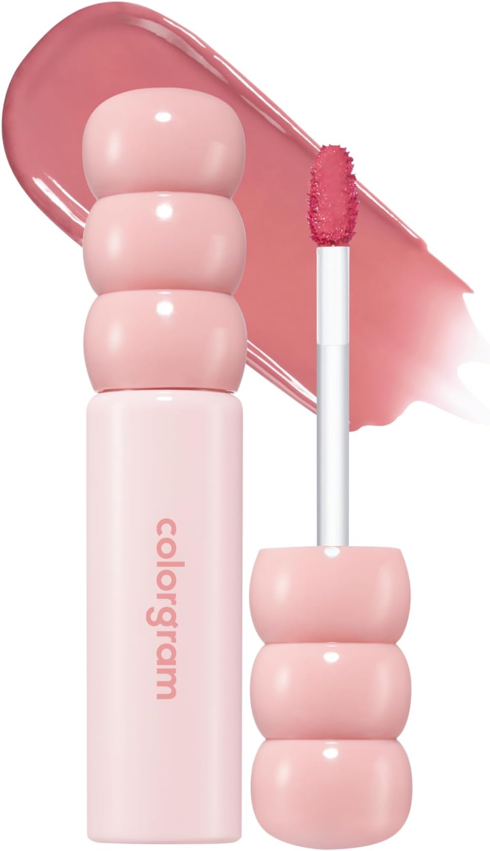 Colorgram Fruity Glass Tint 14 Sulky Lychee, Long-Lasting Glossy Lip Tint, Korean Beauty Gloss Geek Nude Series