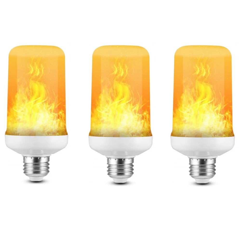 3Pz E27 110V 220V LED Dinamica Fiamma Effetto Fuoco Lampadina Mais Creativa Tremolante Emulazione Luce Festa Lampada