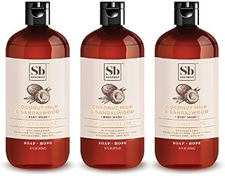 SoapBox Soaps Body Wash, Coconut Milk & Sandalwood, 3 Count
