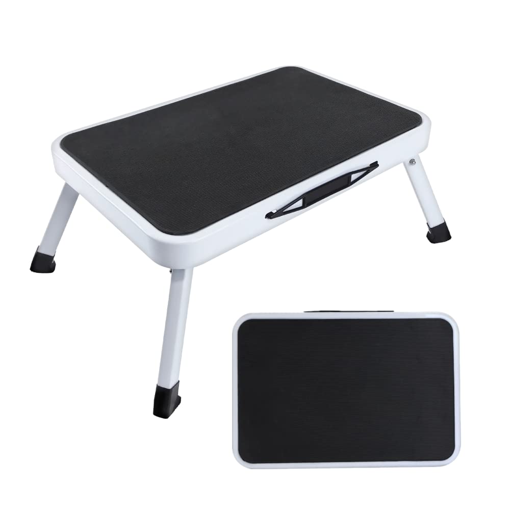 Folding Step Stool,Folding One Step Ladder with Non-slip Mat,Perfect for Home, Garage, Caravans, Kitchen โ image 1
