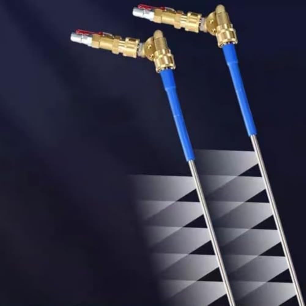 Asta per la pulizia del radiatore dell'auto, 60 cm, in acciaio inox, con design migliorato della pressione dell'acqua per una pulizia efficiente dei radiatori su auto e camion
