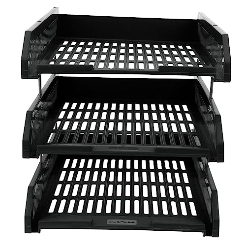 Angoily 1pc Plastic File Organizer Rack Desktop Document Holder for Office Letter Design for Efficient Management Keeps Desktop Neat Organized