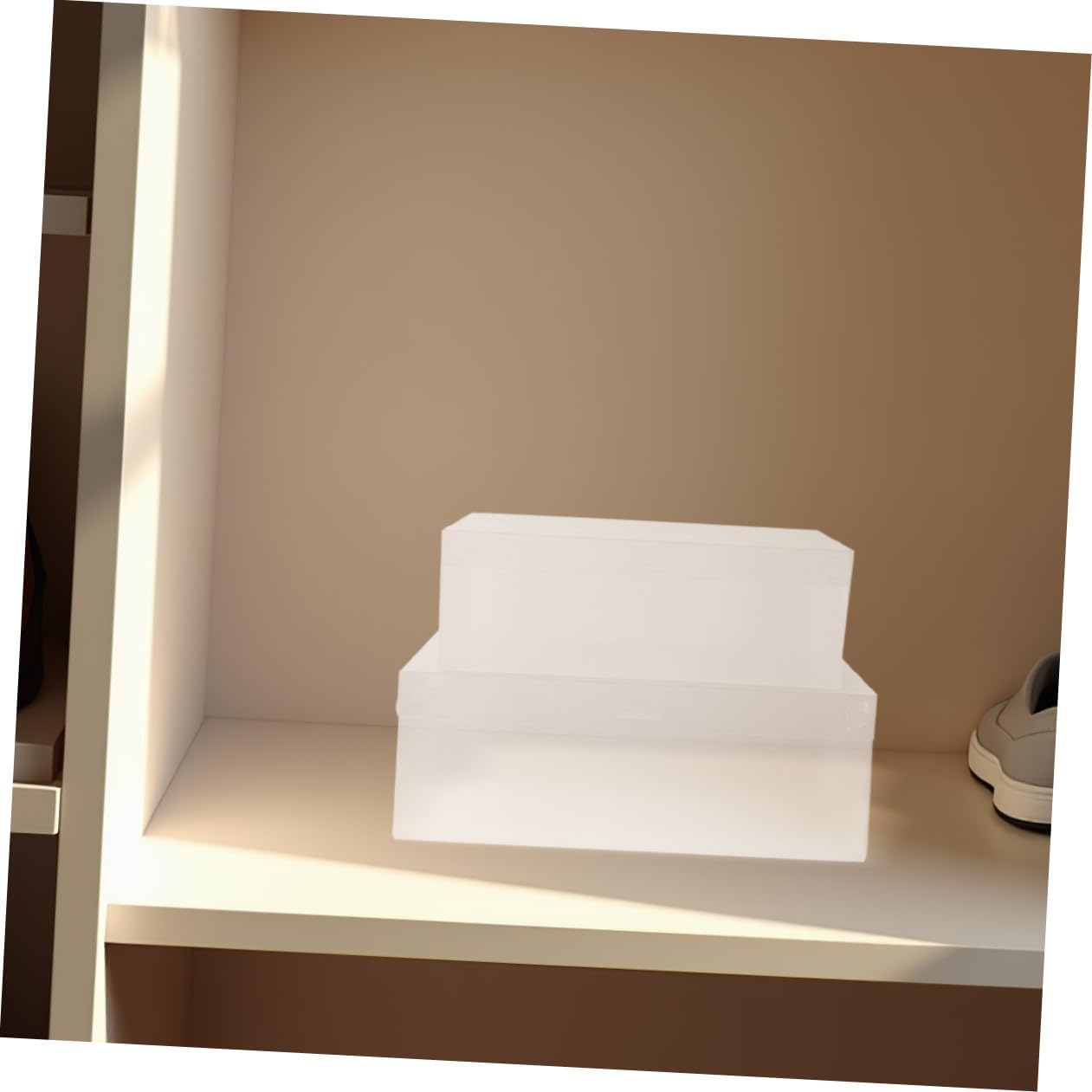 VALICLUD 6PCS Transparent Dust Shoe Storage Boxes with Flip Lid Large Plastic Shoe Containers for Home and Shop Organization