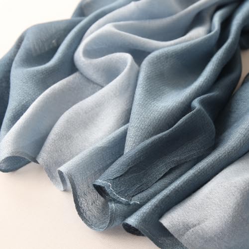 Cotton Silk Scarf Long Lightweight Scarf Elegant Soft Scarf Wraps Color Shade Scarves for Women3