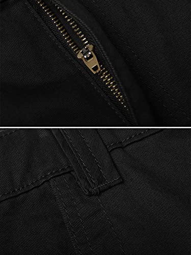 Ochenta Men's Military Cargo Pants With 8 Pockets, Relax Fit For Casual Work Combat Army Trousers Black 32 #TOP2