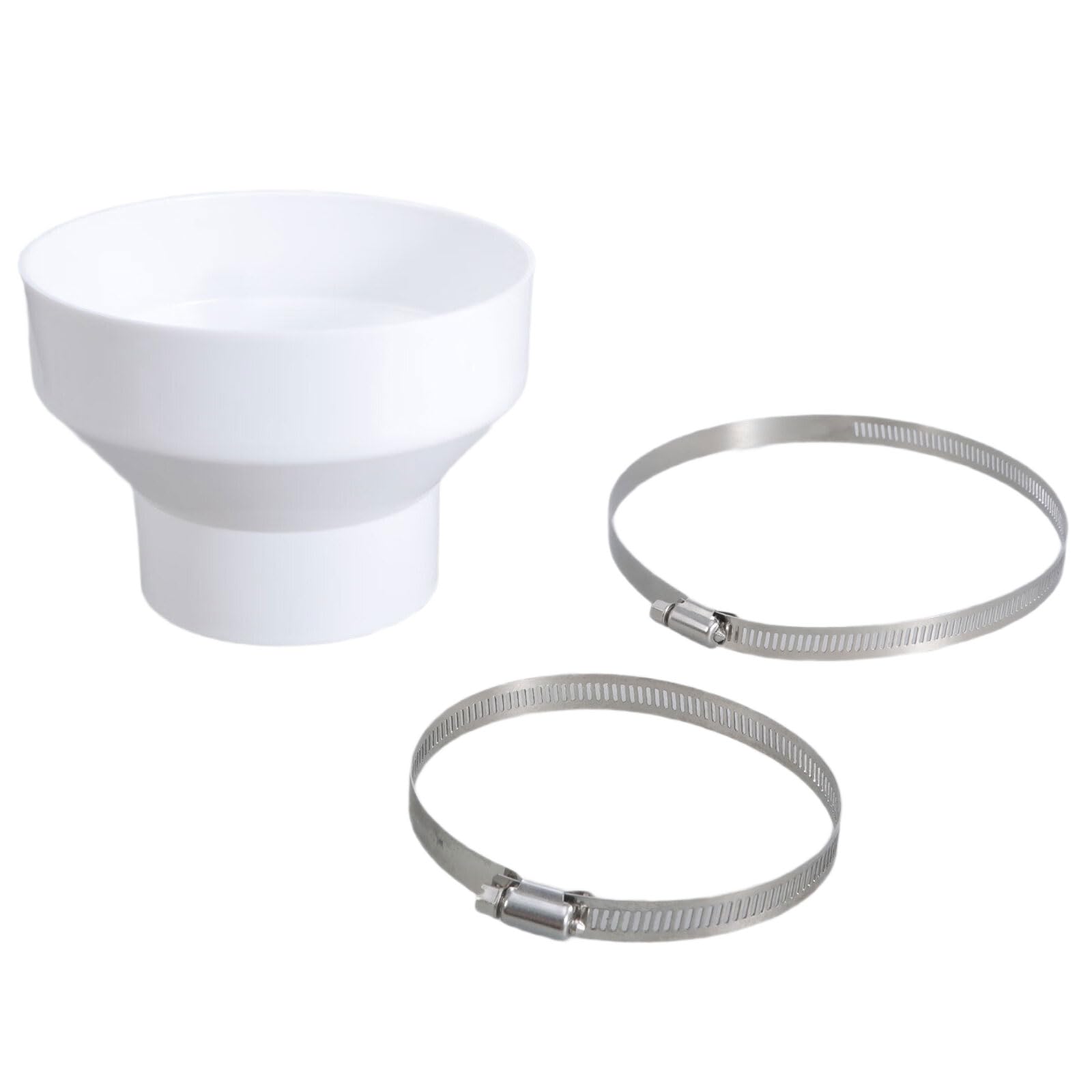 XuQiZZpp Sturdy Exhaust Hose Adapters Converts 150 mm to 100 mm with Metal Clamps Accessory for Efficient Ventilation