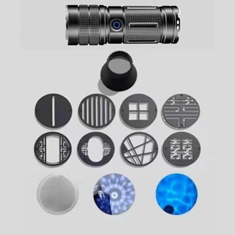 4 Farben RGB Taschenlampe Ersatz LED für Fotofotographie Beleuchtung Schatten machen Modellierung magnetische Gobo-Konzentrator (Color : Kit3 and flashlight)