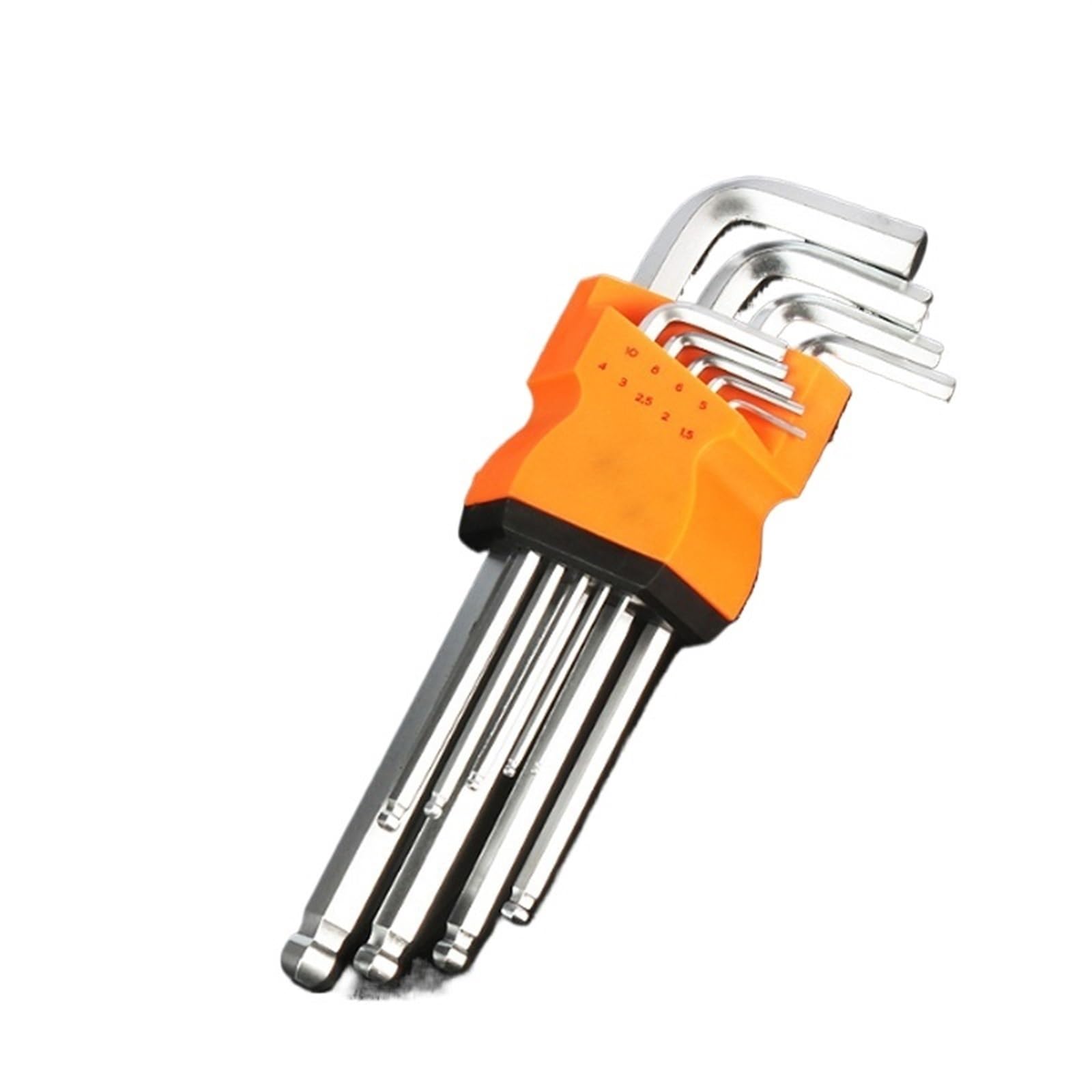 Hnulgvi Ball Head 9Pcs L Type Hexagonal Spanner With Flat Head L Type Double-End Screwdriver Hex Wrench Set Allen Key Hexagon Flat Ball Torx Star Head Spanner Hand Tools(Ball Head 9Pcs L)