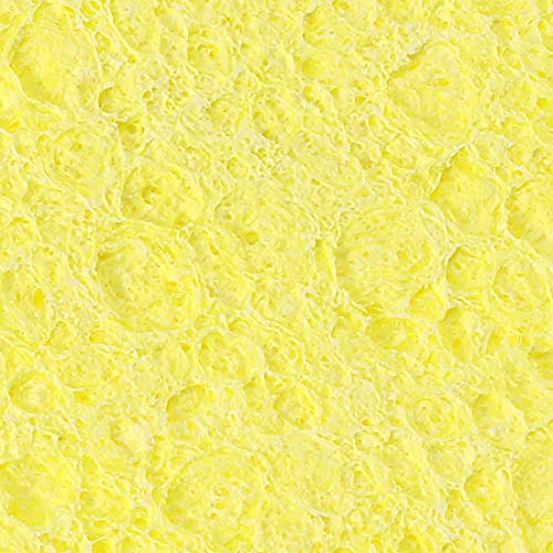 Image of uxcell Soldering Sponge 55x6mm Diameter for Iron Tips Cleaner Round Yellow 10pcs