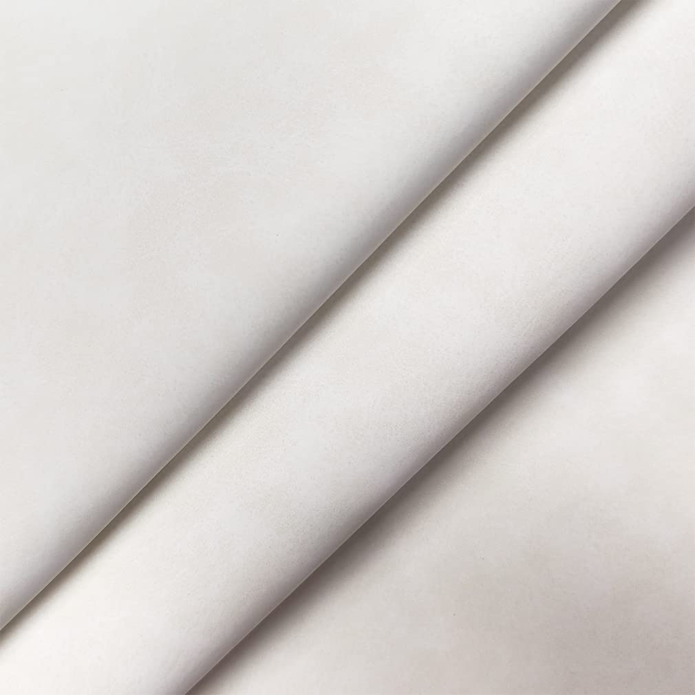 XHT Suede Faux Leather Fabric 30x135cm Waterproof Synthetic PU Leather for Earrings Pouches Hair Bows Making (White) - Image 2