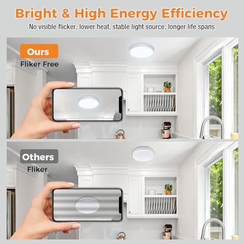slochi Bathroom Light, 3000K/4000K/6500K 3 Color Temperature, Waterproof IP54, Small, Round, Modern, Flush Ceiling Light for Bathroom, Kitchen, Bedroom, Hallway and More - Cosy Home Interiors slochi Bathroom Light, 3000K/4000K/6500K 3 Color Temperature, Waterproof IP54, Small, Round, Modern, Flush Ceiling Light for Bathroom, Kitchen, Bedroom, Hallway and More - Image 5