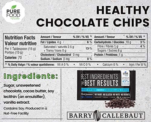 Miniatura 4 de Mini chispas de chocolate veganas sin lácteos, 9 onzas (paquete de 3)  Todo natural  Certificado Kosher  Sin gluten, sin lácteos, sin nueces