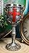 Ebros Lion And Fleur De Lis Coat Of Arms Heraldry Medieval Renaissance Crusader Knight Suit of Armor Drinkware Serveware With Excalibur Sword Handle Stem Decor Accent (Wine Goblet Chalice)