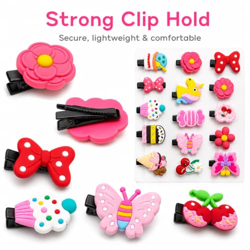 Image of 20 Pcs Hair Accessories for Kids Girls | Cute Baby Hair Clips Set of 2 Packs in Mixed Designs & Colours | Hair Accessories for Baby Girls | Kids Hair Clips for Girls Daily Wear | Mixed Designs