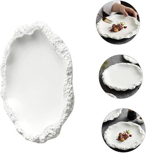 Miniatura 6 de ifundom 3 platos de restaurante platos de fiesta festivales cena cerámica decoración para el hogar aperitivo cocina redondo porcelana ensalada