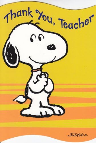 Amazon Com Graduation Card Teacher Thank You Teacher Hallmark Peanuts Snoopy Office Products