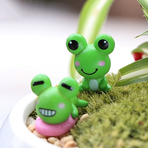 Kofun Frog Figurine Miniature Ornaments Resin Home Fairy Garden Bonsai Statue Decor 1 Piece Color Randomly