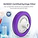 Syringe Filter Nylon Membrane Filtration 0.45um Pore Size, 25mm Membrane Diameter Non-sterile Nylon Syringe Filter by Membrane Solutions (Pack of 10)