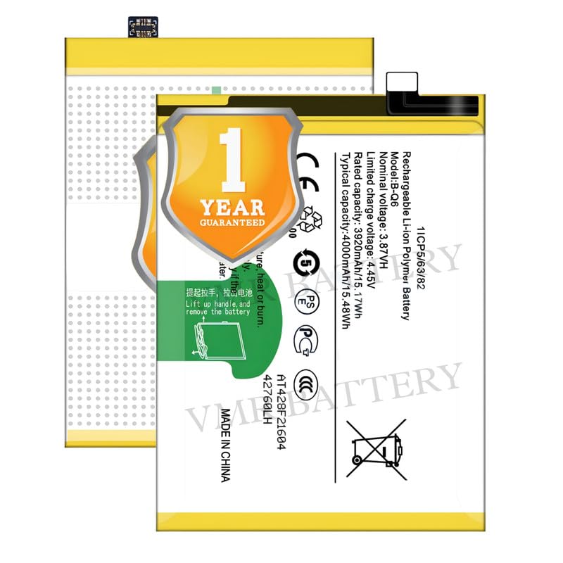 Image of Original B-Q6 Battery Compatible for Vivo V21e 5G (V2055) - (4000mAh) - 1 Year Warranty X2