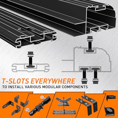 Image of WILDROAD Aluminum Roof Platform, 63 inch x 47 inch Universal Flat Roof Rack Heavy Duty Roof Rack Platform with 10 Sets Eye Bolt Nut and T-Screws Anchoring Kit Fits for SUV, Truck