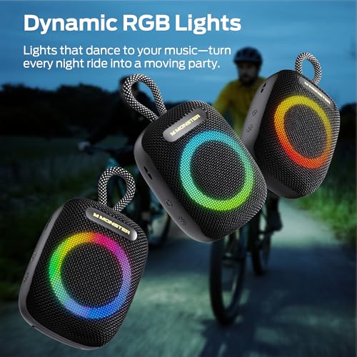 Monster S300 Portable Bluetooth Bike Speaker, IPX7