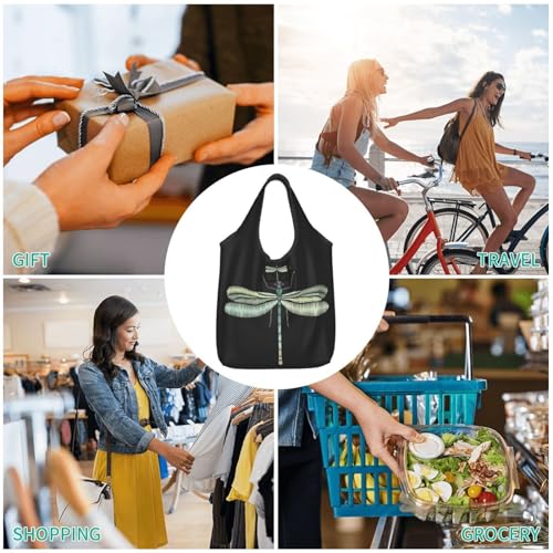 Sac de courses pliable libellule lot de 3 cabas réutilisables et imperméables - 5