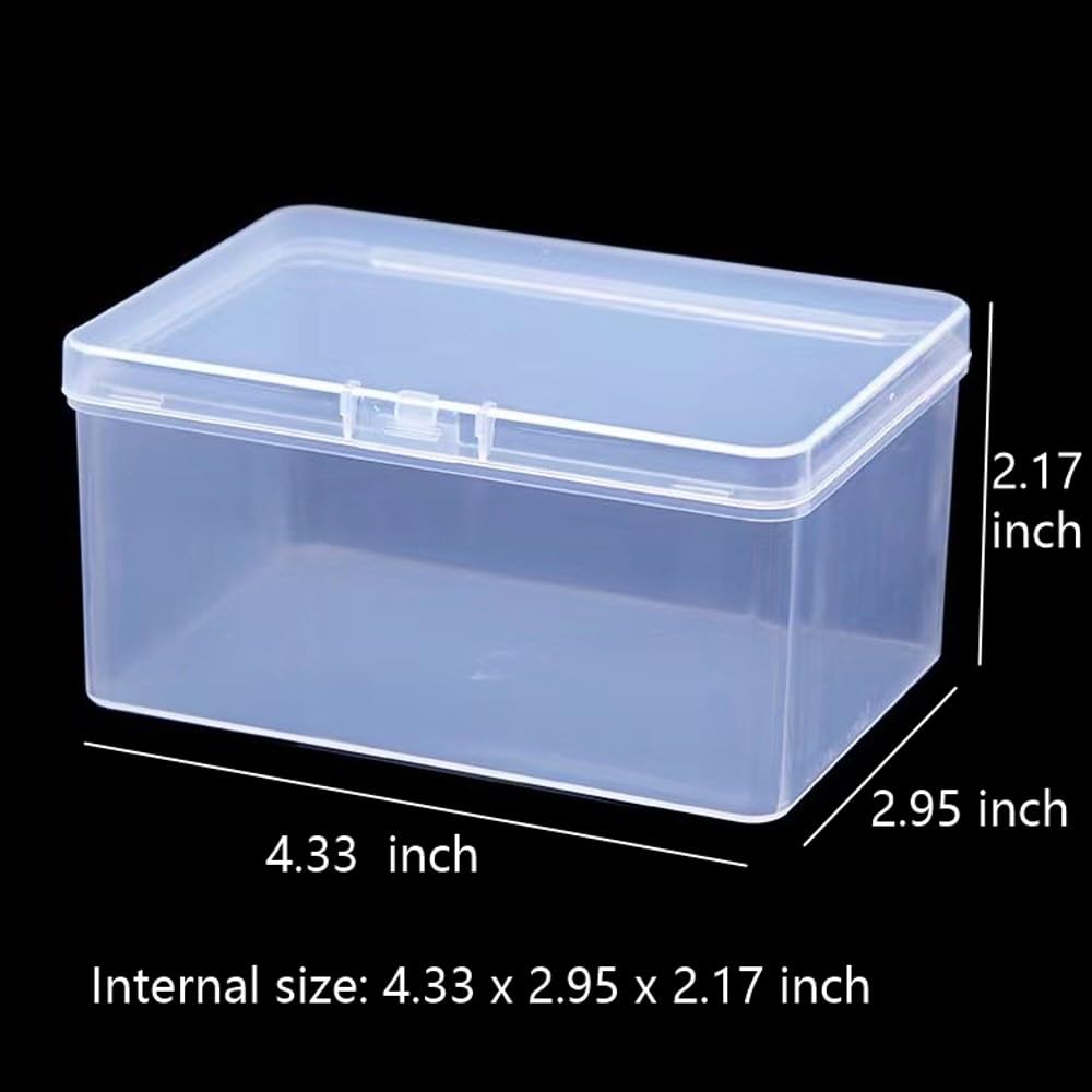 2PCS Clear Deck Card Storage Boxes - Collectible Trading Card Cases, Holders with Plastic Containers for Game, Puzzle & Chess Pieces