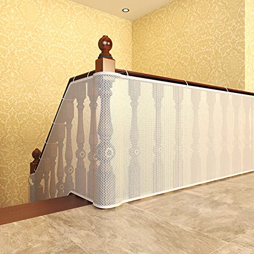 Filet de sécurité pour Enfants, Balcon, patios et rampes d'escaliers, 3 m - Filet de sécurité pour Enfants/Animaux de Compagnie/Jouet, matériau en Maille Robuste avec Cordes et Attaches de câble pour