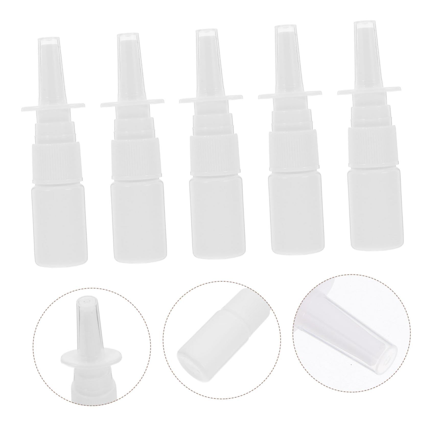 10ml Reisefläschchen für Make Up, Weiße Pe Sprühflasche | 200 Stück, mit Transparenter Schutzkappe, für Outdoor und Reise, Wiederbefüllbar und Tragbar