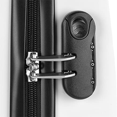 SKPAT - Koffer en Handbagage Koffer 55x35x25 - Cabin Luggage, Carry On Suitcase, Cabin Suitcase. Combinatie Hangslot, Witte Dans - Image 6