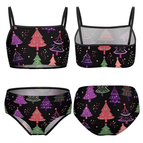 Christmas Tree Girls Swimsuits Two Piece Bikini Sets Beach Sport Swimwear Bathing Suit3