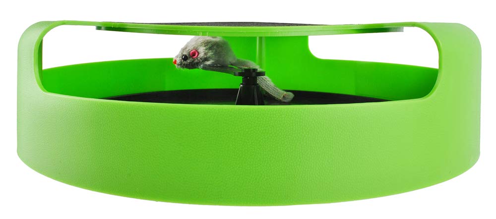 ISO TRADE Pielęgnacja paznokci dla kotów Cat Toy Catch The Mouse Plastic Plush Scratching Plate Entertainment # 5404