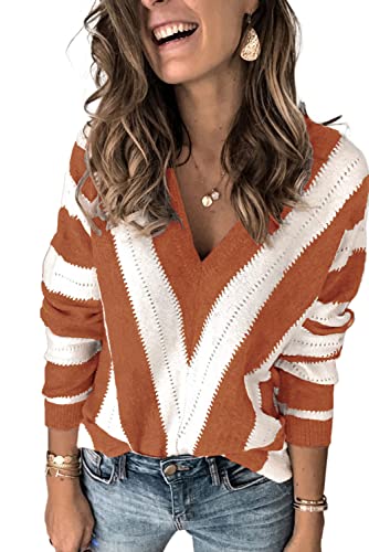 Image of ANCAPELION Women's Casual Sweater Pullover Winter Basic Sweatshirt Long Sleeve Cozy Knitted Jumper Tops Loose Fit