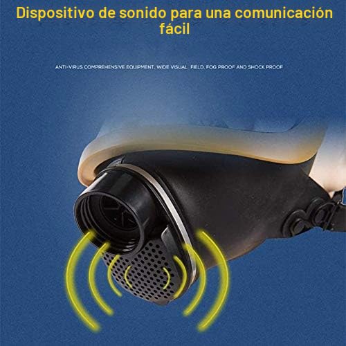 Máscara respiradora de cara completa alimentada por aire con filtros de silicona ajustables para pintura en aerosol, soldadura y uso en laboratorio, garantiza una protección respiratoria de flujo