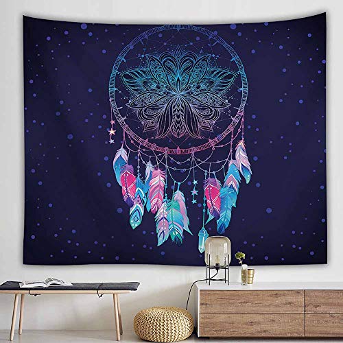 Xm&Lz Ethnic Dreamcatcher Tapestry,Indian Mandala Wall Hanging Tapestries,Hippie Wall Art With Magic Feather,Art Print Mural Home Decor C 230X150Cm(91X59Inch) #TOP3