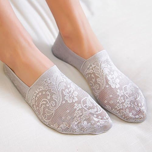 No Show Socks for Women Invisible Thin Low Cut Flat Sheer Socks Sneaker Loafer Heels with Non Slip 5 Pairs2