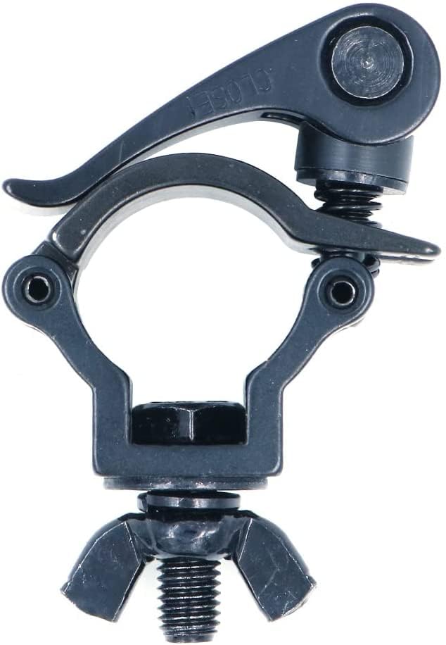Tiardey Black Aluminum Mounting Stage Light Clamp for Stage Light Moving Head Light Fits Pipe OD 1.2-1.4inch （32-35mm） Load-bearing 165 lbs/75KG