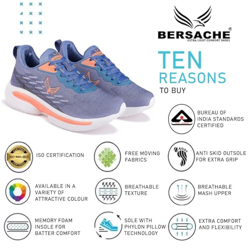 Image of BERSACHE Premium Sports,Walking,Gym,Cricket, Trending Running Shoes for Womens /Girls