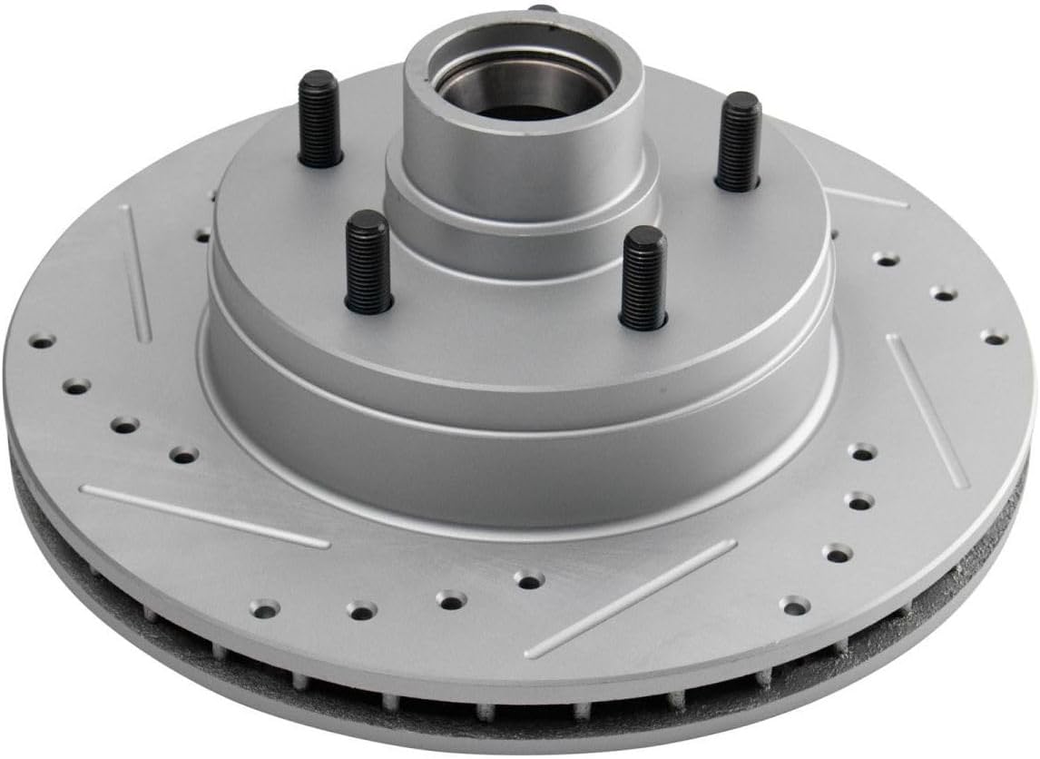 Front Ceramic Brake Pad & Rotor Kit W for Buick for Roadmaster 91-96,for Cadillac for Brougham 91-92,for Chevy for Caprice 91-96 for Impala 94-96,for Olds for Custom Cruiser 91-92