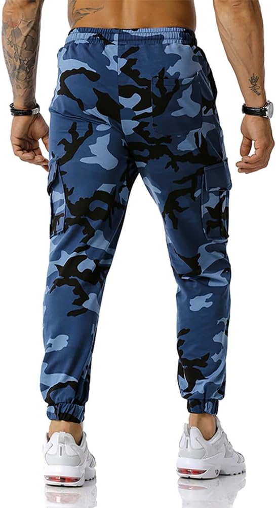 TOONRAIN Camo Cargo Pants Cargo Jeans for Men Casual Drawstring Sweatpants Camouflage Joggers Trouser with Pockets - Image 3