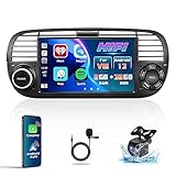 【Autoradio Fiat 500】: Autoradio Android per Fiat 500 2007 2008 2009 2010 2011 2012 2013 2014 2015. Processore a 4 core, 2GB RAM e 32GB ROM, funzionamento regolare; Potenza di uscita: 4*45W; Touch screen capacitivo da 7