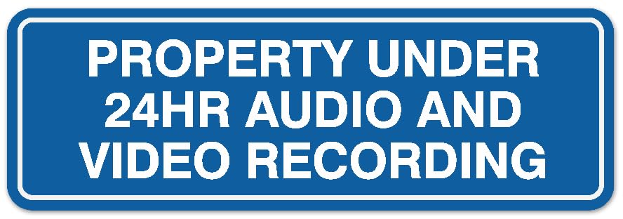 Panneau d'enregistrement audio vidéo bleu petit format pour porte