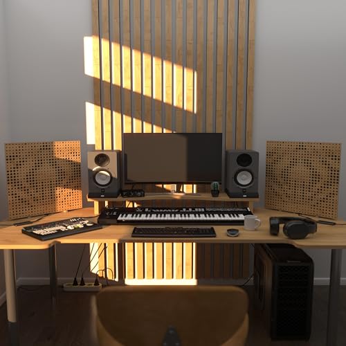 �����x�[�X�g���b�v UNIVERSE 2�Z�b�g | ���o�C���f�X�N�g�b�vLED�X�^���h (RGB���C�g�t��) �t�� | �|�b�h�L���X�g�X�^�W�I�E�Q�[�~���O���[���p | �z���E�g�U | �T�C�Y: 50x50x10cm | �F: �I�[�N