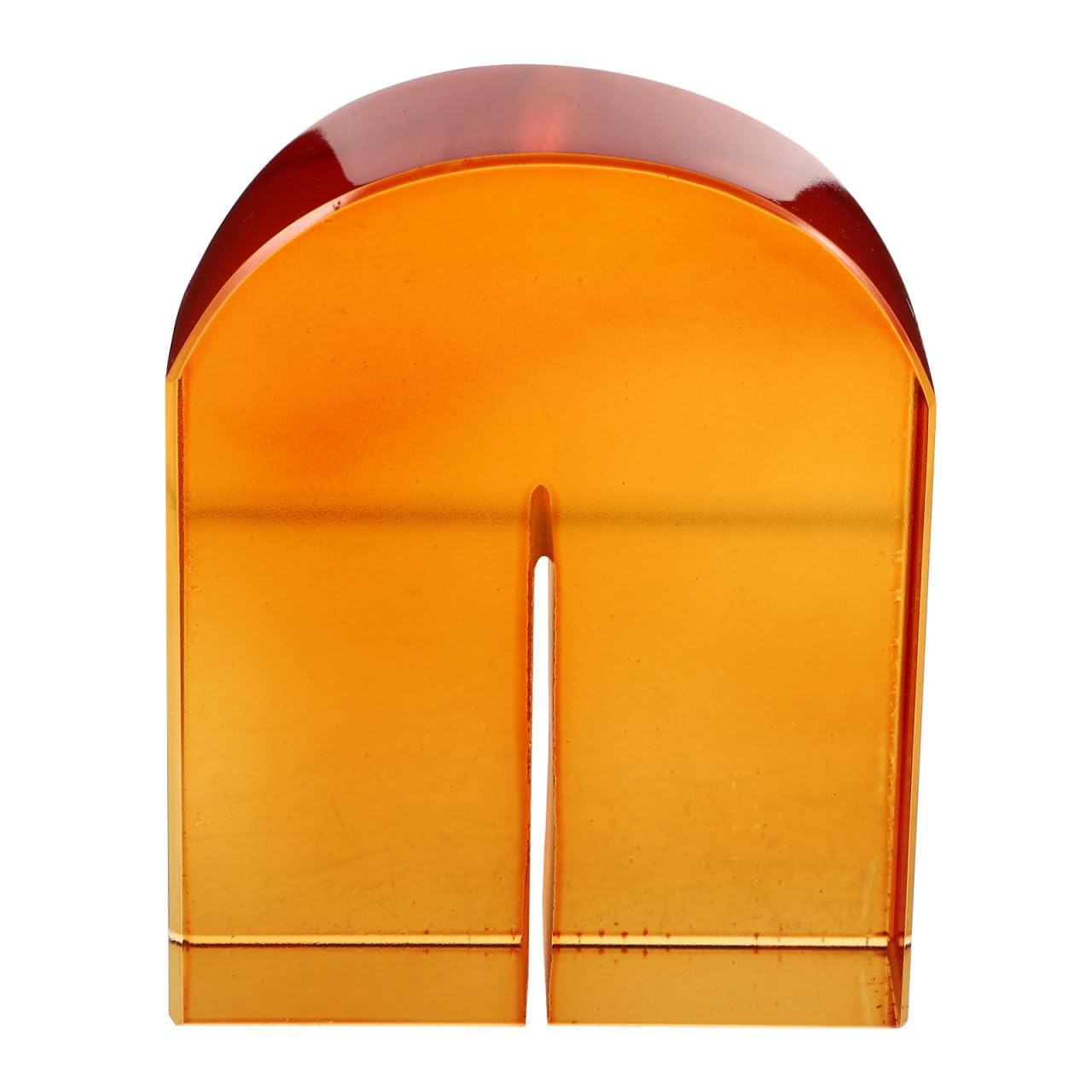 Serre-livres cristal orange pour organiser vos livres sans glisser