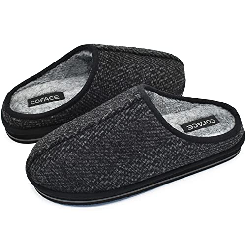 COFACE Pantoffels voor heren, winter, knuffelzacht traagschuim, pantoffels voor mannen, warm, pluizig pluche, gesloten… - Image 8