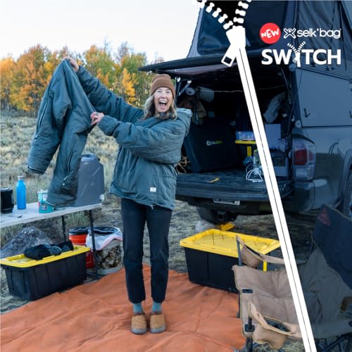 Selk'bag SWYTCH Lite Wearable Sleeping Bag & Jacket | 2-en-1, ligero, ecológico, 40°F para camping y viajes miniatura 6
