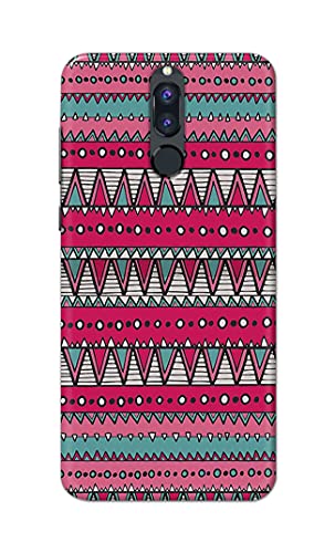Image of Printed Hard Back Cover Case for Huawei Mate 10 Lite | Huawei Nova 2i | Honor 9i Back Cover (Geometric Vintage Pattern) -1803